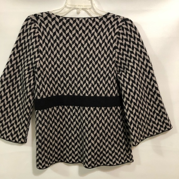 Heather B sweater jacket/ cardigan EUC black & Gray sz S - Picture 6 of 11